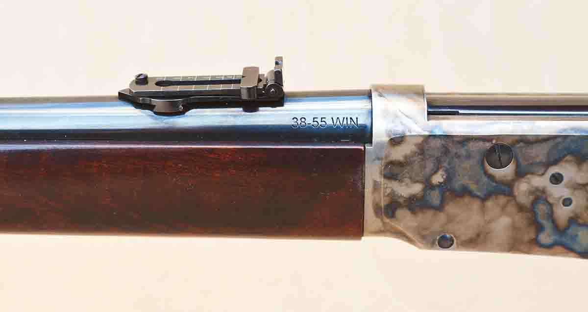 Note the .38-55 caliber marking on the barrel.